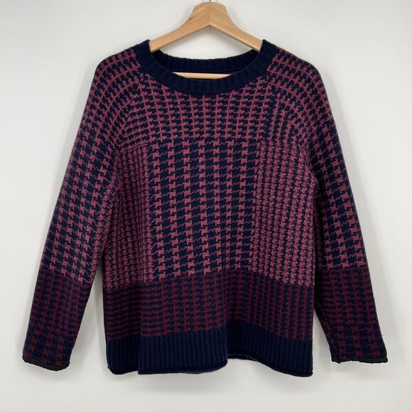 Pendleton Sweaters - Pendleton Lambs Wool Blend Sweater Women Medium Crew Neck Pullover Burgundy READ